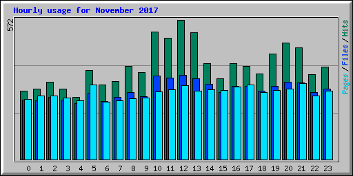 Hourly usage for November 2017