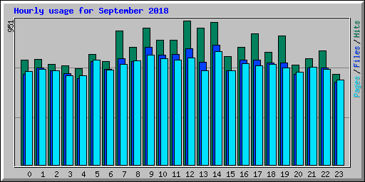 Hourly usage for September 2018