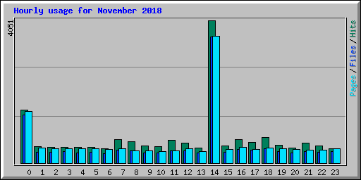 Hourly usage for November 2018