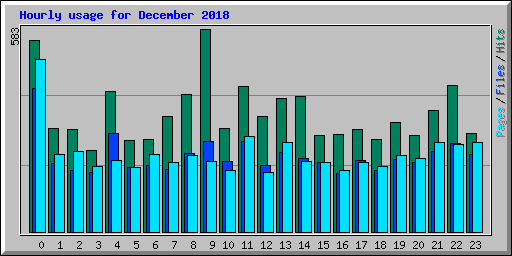 Hourly usage for December 2018