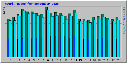 Hourly usage for September 2023